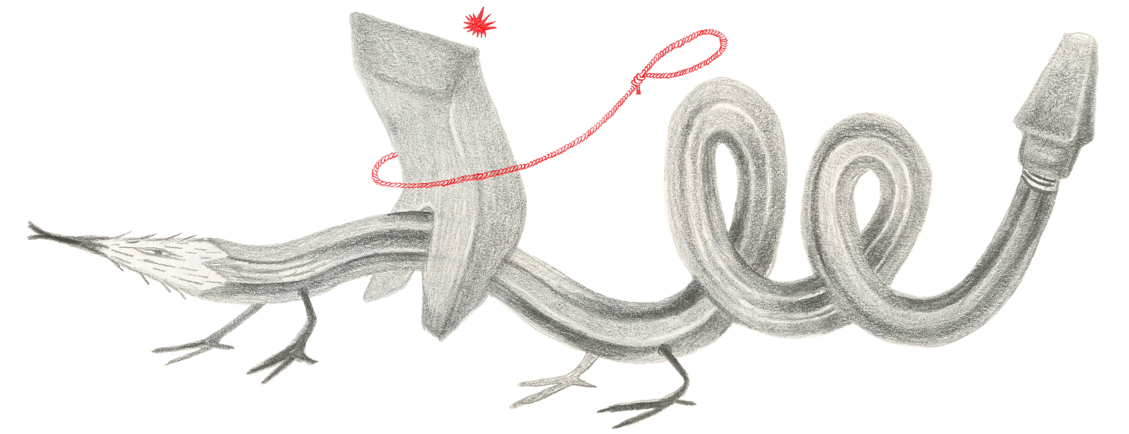 pencil drawing of a pencil horse